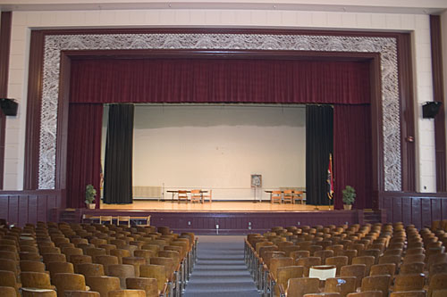 East auditorium stage.  Taken April 8th, 2005.