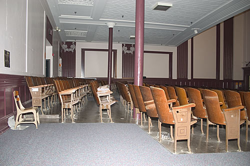 East auditorium seats.  Taken April 8th, 2005.